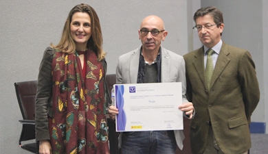 El alcalde de Noja Jesús Díaz, recogió hoy en FITUR el “premio Sicted”,