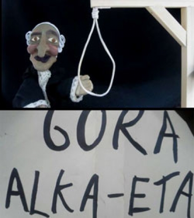 Prisión para dos titiriteros que mostraron un cartel de &#39;Gora Alka-ETA&#39; en el Carnaval de Madrid