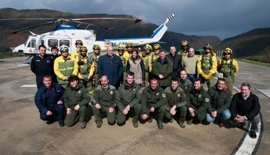 Oria da la bienvenida a la BRIF y agradece su trabajo “generoso y sacrificado” contra los incendios