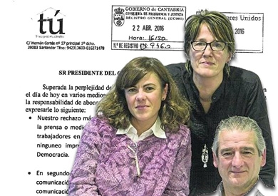 Perplejidad de "tú-Trabajadores Unidos de Cantabria" de que se delegue en las Consejerías la paga de los funcionarios