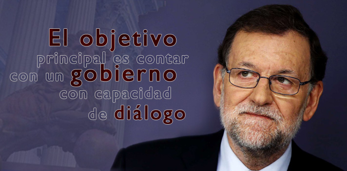 Rajoy ya suma la abstención del PSOE y piensa en un gobierno predispuesto a acuerdos