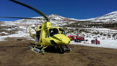 Evacuado en helicópterom un esquiador herido en Alto Campoo