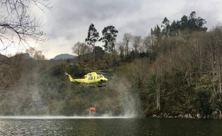 Catorce incendios forestales estaban activos en Cantabria 