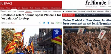 La prensa internacional lleva a sus &quot;primeras&quot; en conflicto en España con Cataluña