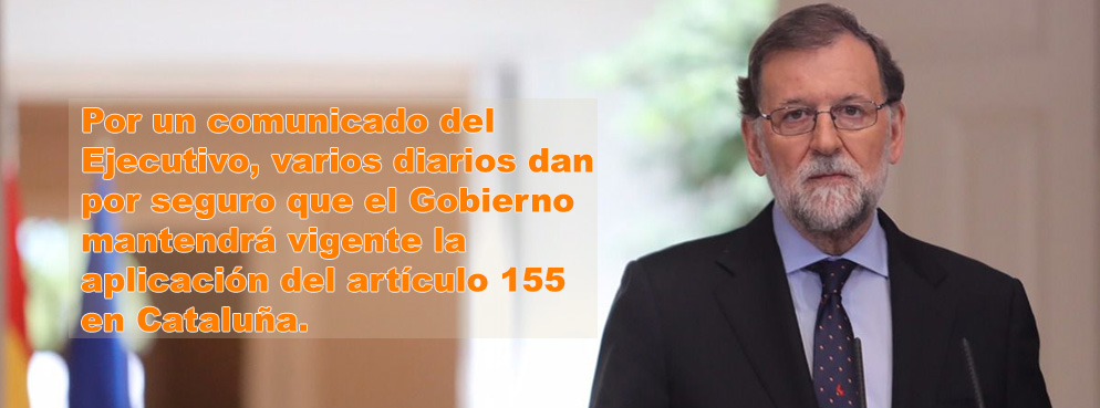  Rajoy, Sánchez y Rivera acuerdan mantener el 155 por la inclusión de presos y huídos en el Govern catalán