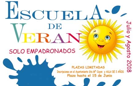 El Ayuntamiento de Santa María de Cayón organiza la Escuela de Verano 2018