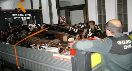 La Guardia Civil ha destruido en Cantabria unas tres toneladas de armas
