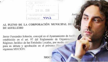 Soberón presenta una moción de reprobación al alcalde de Astillero