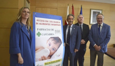 Revila apoya la campaña  de recogida de alimentos infantiles en las farmacias de Cantabria