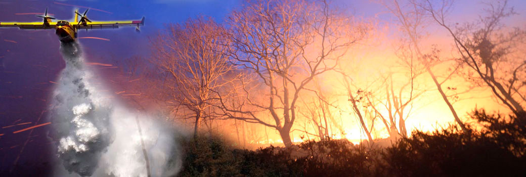 Los medios aéreos se incorporan a la extinción del incendio de La Alcomba en Ramales de la Victoria