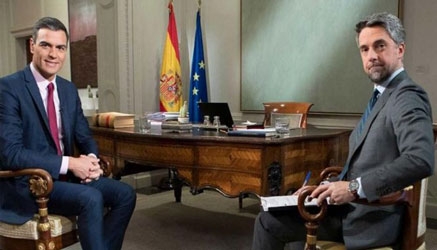 Sánchez entrevistado en TVE niega pactos con independentistas