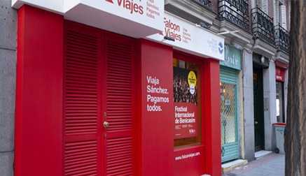El PP crea ‘Falcon Viajes’ en la calle Ferraz, a escasos metros de la sede del PSOE