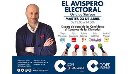 La Cadena Cope en Cantabria celebra hoy el último gran debate electoral