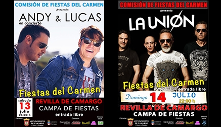 Andy & Lucas y La Unión actuarán en las Fiestas del Carmen de Revilla de Camargo