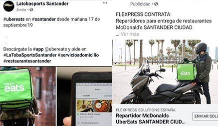 Uber Eats aterriza mañana en Santander