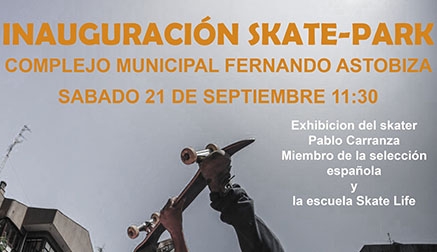 Más deporte para el Complejo Fernando Astobiza de Sarón con la inauguración del skatepark 