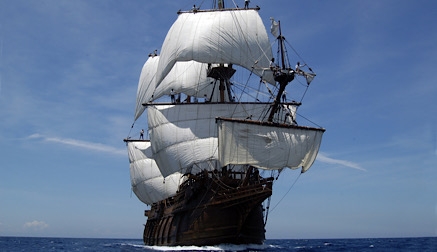 El Galeón Andalucía que llega mañana a Santander, podrá ser visitado a partir del día 7