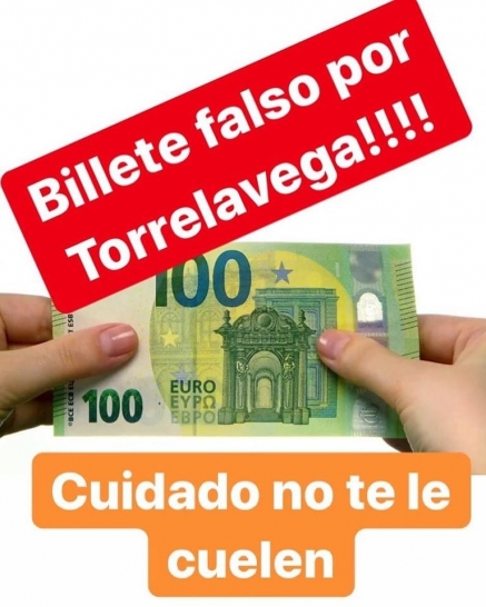Campaña en Torrelavega para evitar billetes falsos de 100 euros 