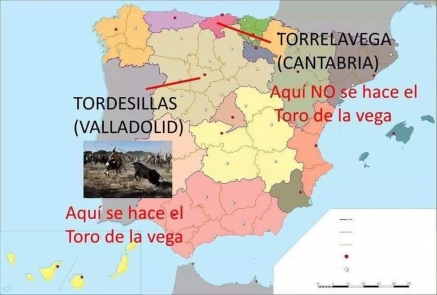 Torrelavega ya no será confundida en las redes sociales con el Toro de la Vega en Tordesillas