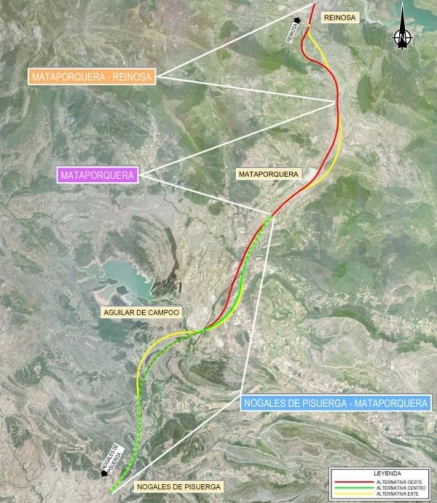 Transportes somete a información pública el estudio del tramo ferroviario de alta velocidad de acceso a Santander entre Nogales de Pisuerga y Reinosa