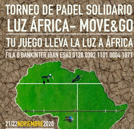 Torneo de pádel solidario Luz África - Move&Go los días 21 y 22 de noviembre
