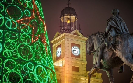 La Puerta del Sol acogió sin público la Nochevieja más atípica