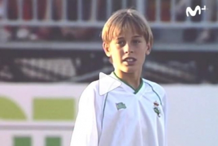 Canales cumple 30 años y el Betis recuerda su inconfundible magia ya de niño con la elástica racinguista