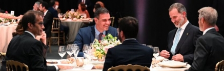 La foto de Barcelona: el Rey, Sánchez y Aragonès compartieron cena entre sonrisas y distensión ...