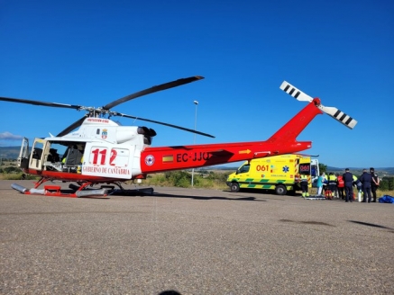 Accidente grave de un obrero de Reinosa, trasladado urgentemente a Valdecilla