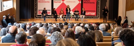 Yolanda Díaz desborda el Palacio de Exposiciones con un acto ante cientos de santanderinos