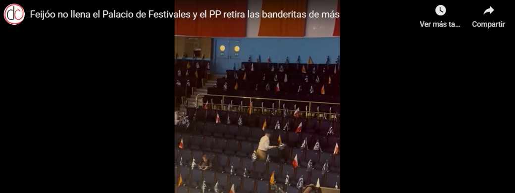 Feijóo pincha en Santander y da un mitin para asientos vacíos