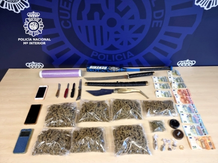 Dos detenidos por venta y distribución de cocaína, marihuana y hachís en el centro de Santander