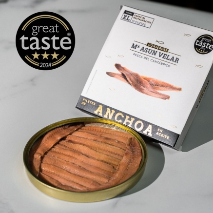 Máxima puntuación para las anchoas de Conservas Mari Asun Velar en los Great Taste 2024