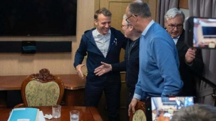 Macron, Merz y Starmer, acusados de consumir cocaína en el tren que les llevó a Kiev